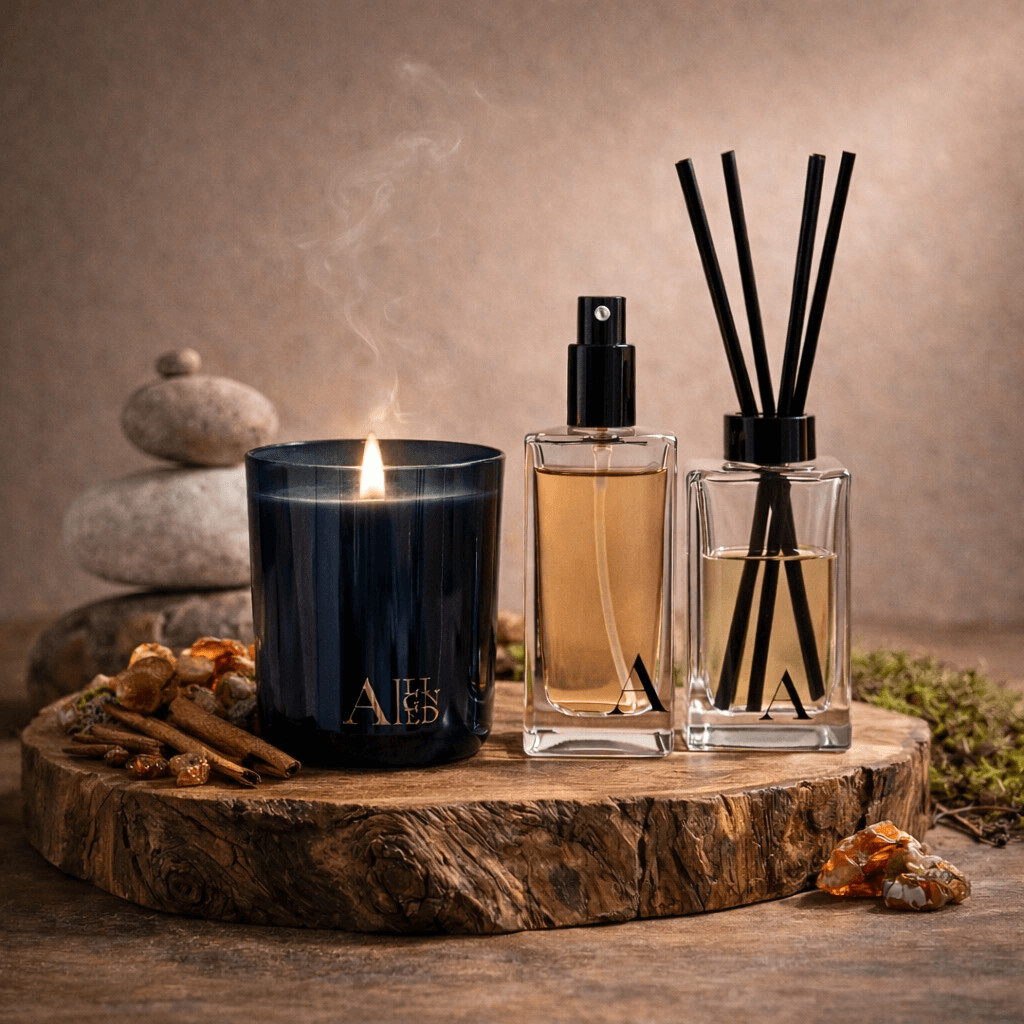 DARK SECRETS RITUAL TRIO - candle + room Perfume + reed diffuser